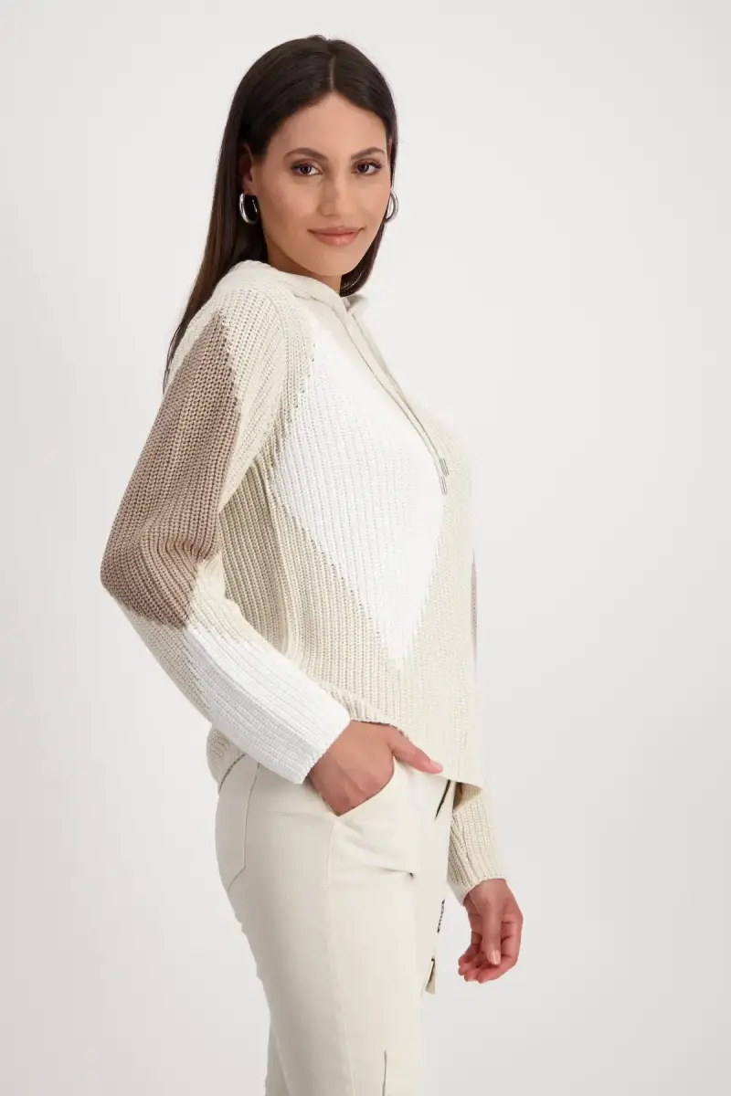 Monari Kapuzenpullover mit Rauten Online Outlet