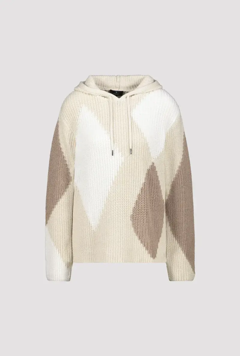 Monari Kapuzenpullover mit Rauten Online Outlet
