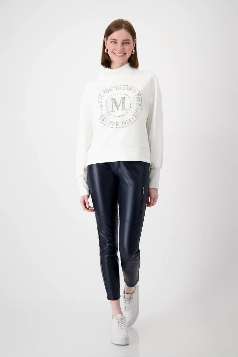 Monari Sweatshirt mit Emblem Print Tägliche Deals