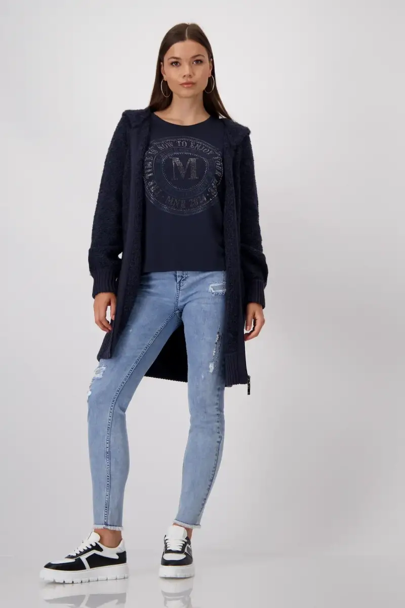 Monari Shirt mit Emblem Print Wochenangebot