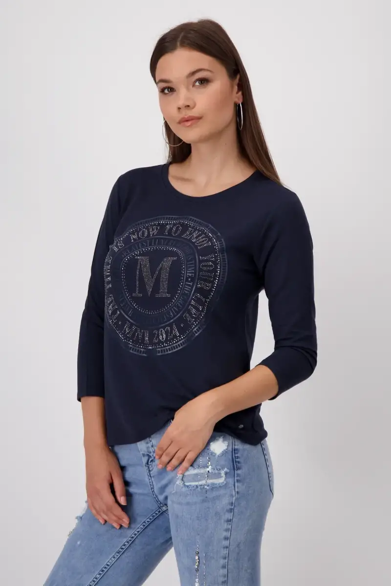 Monari Shirt mit Emblem Print Wochenangebot