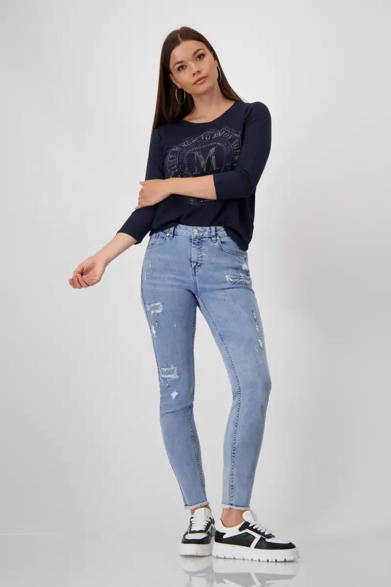 Monari Shirt mit Emblem Print Wochenangebot