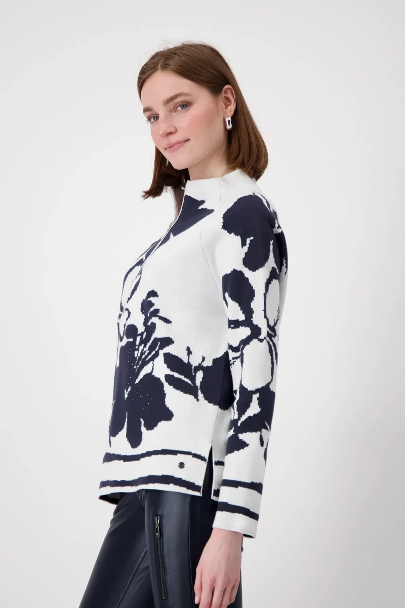 Monari Pullover mit Blumenmuster Begrenzte Freigabe