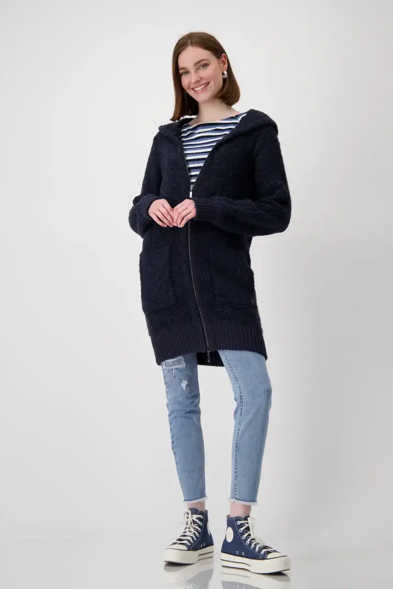 Monari Boucle Jacke mit Kapuze Bis zu 50% Rabatt
