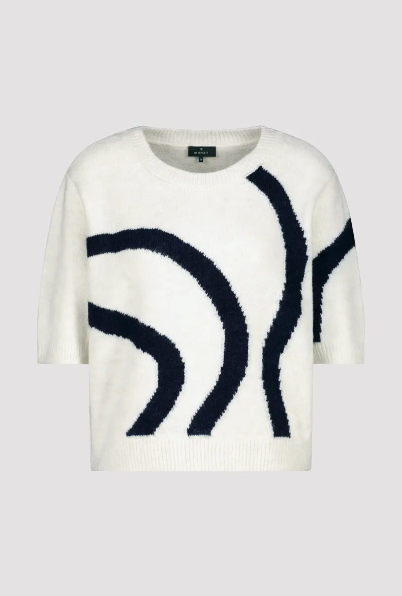 Monari Strickpullover mit Intarsienmuster Sonderangebot der Fabrik