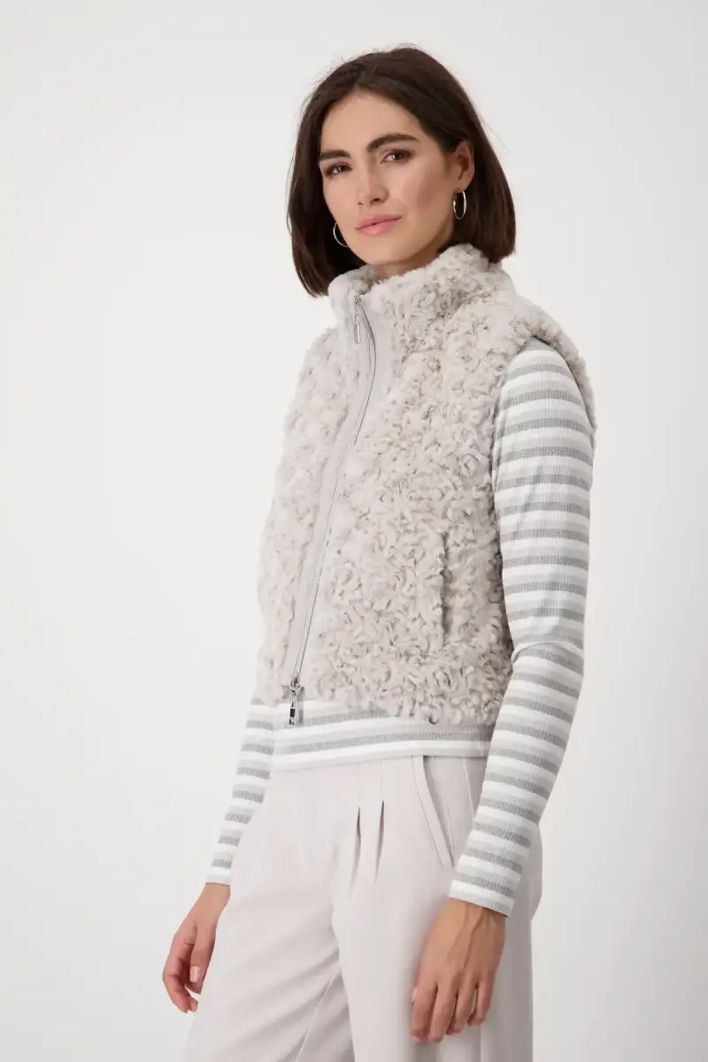 Monari Cropped-Weste mit Taschen Fabrikladen