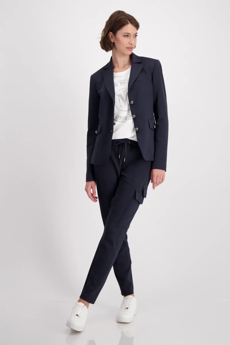 Monari Shirt mit Emblem Print Black Friday Preise