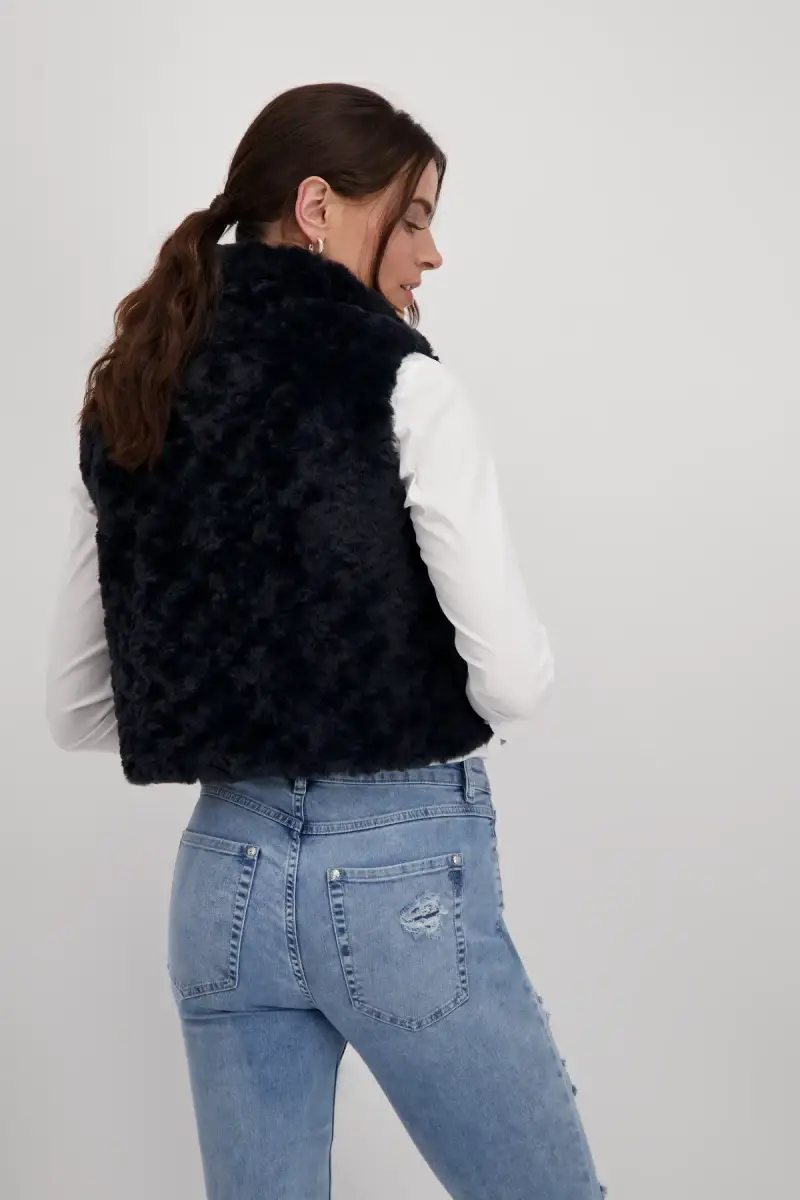 Monari Cropped-Weste mit Taschen Im Verkauf