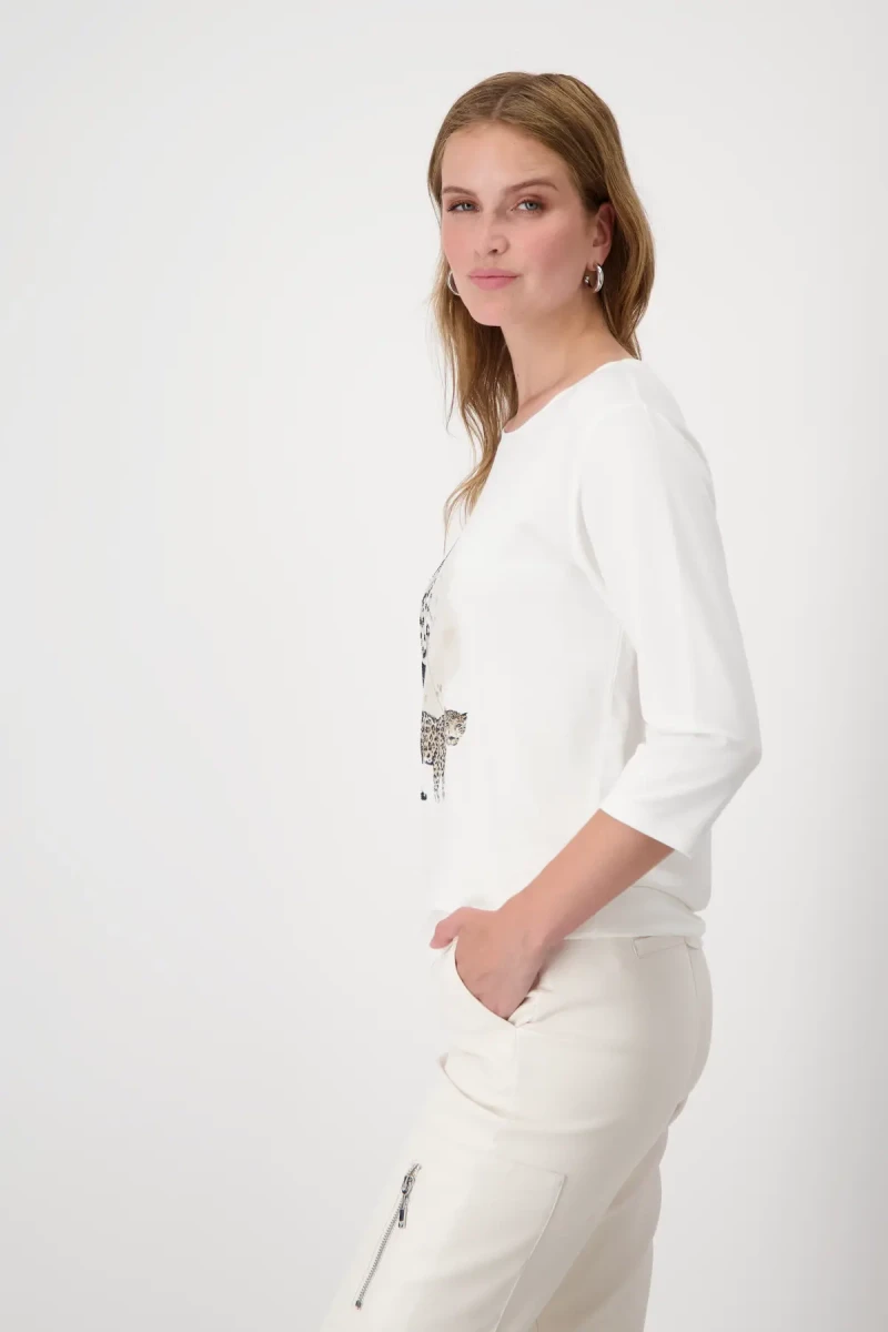 Monari Shirt mit Frauenprint und Strass Verkauf