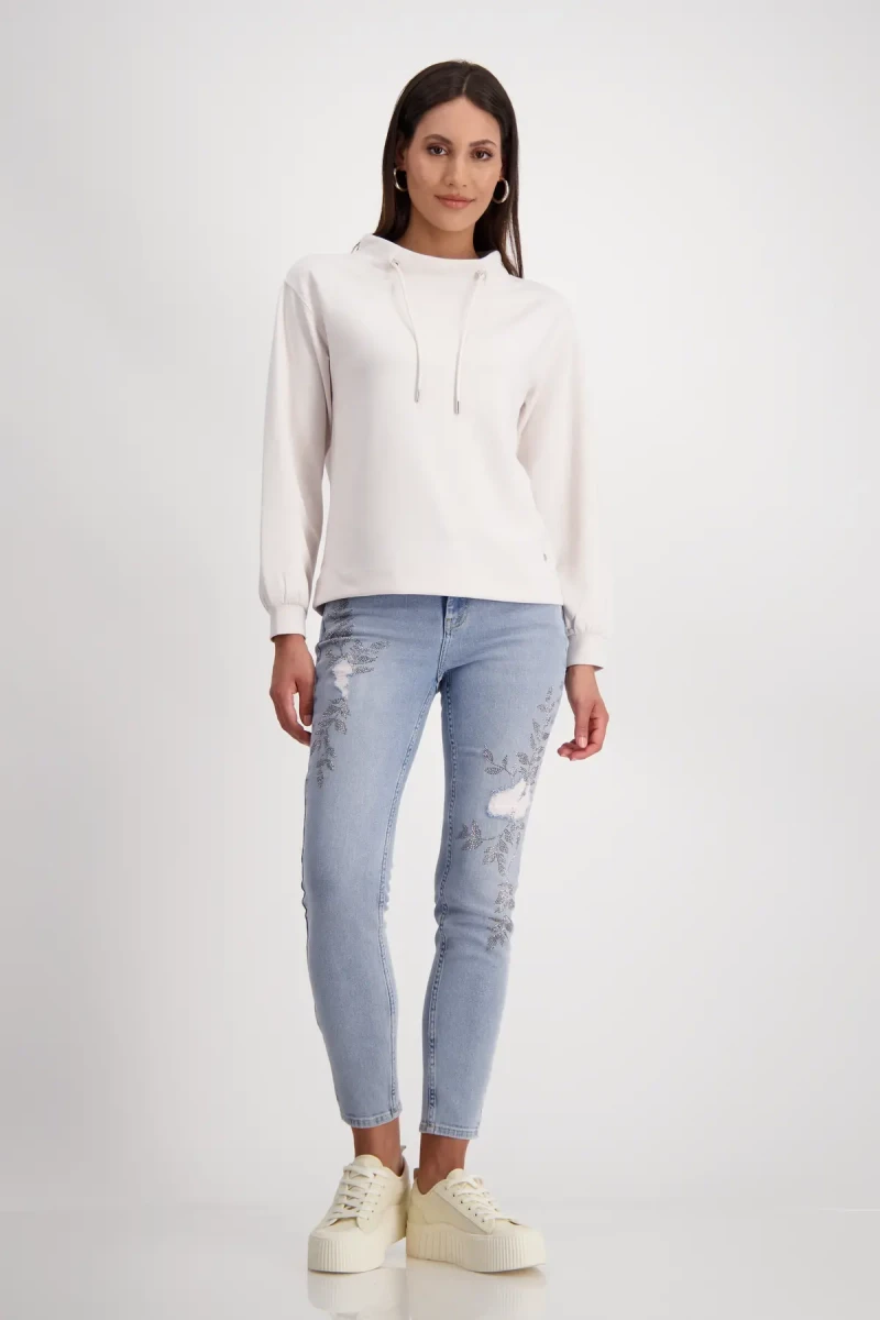 Monari Sweatshirt mit Stehkragen