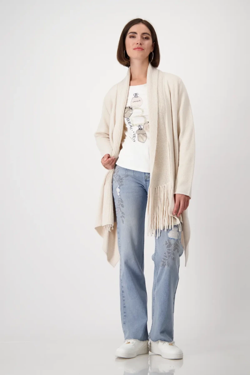Monari Shirt mit Parfüm Flakons Print Kostenloser Versand