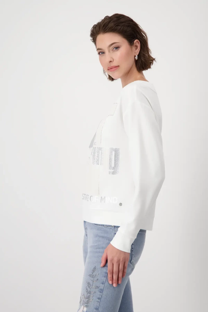 Monari Sweatshirt mit Schrift Limitierter Zeitrabatt