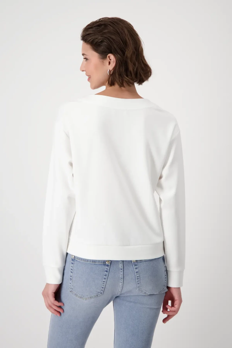 Monari Sweatshirt mit Schrift Limitierter Zeitrabatt