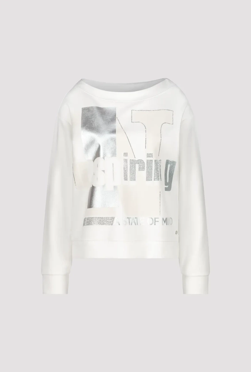 Monari Sweatshirt mit Schrift Limitierter Zeitrabatt