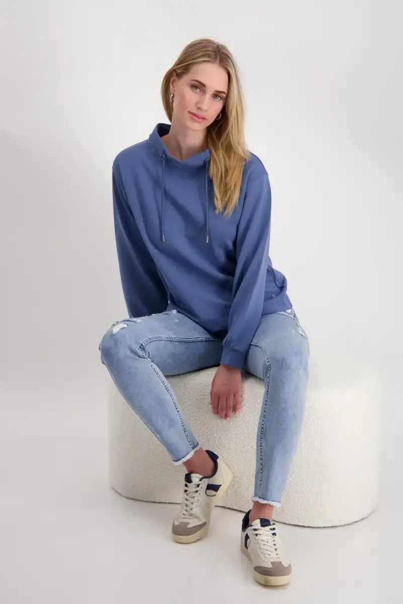 Monari Sweatshirt mit Stehkragen Großer Ausverkauf