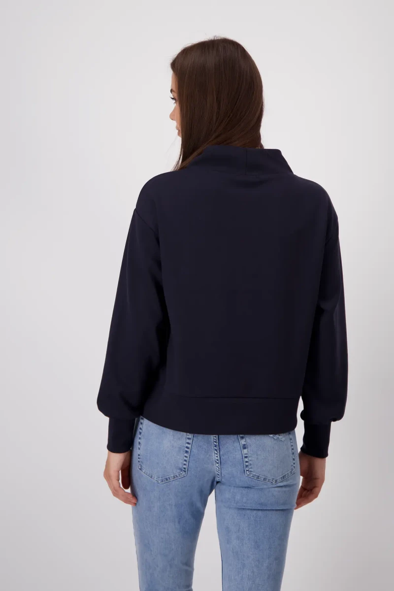 Monari Sweatshirt mit Emblem Print Saisonschlussverkauf