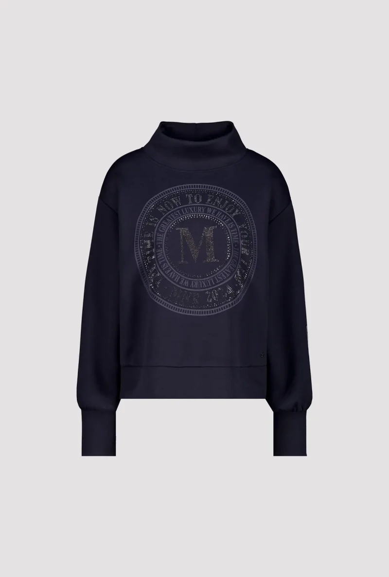 Monari Sweatshirt mit Emblem Print Saisonschlussverkauf
