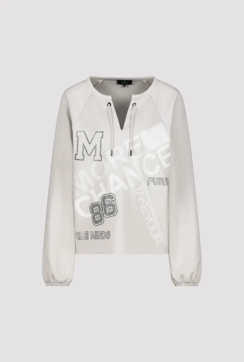 Monari Sweatshirt mit Schmuckschrift Weihnachtsangebot