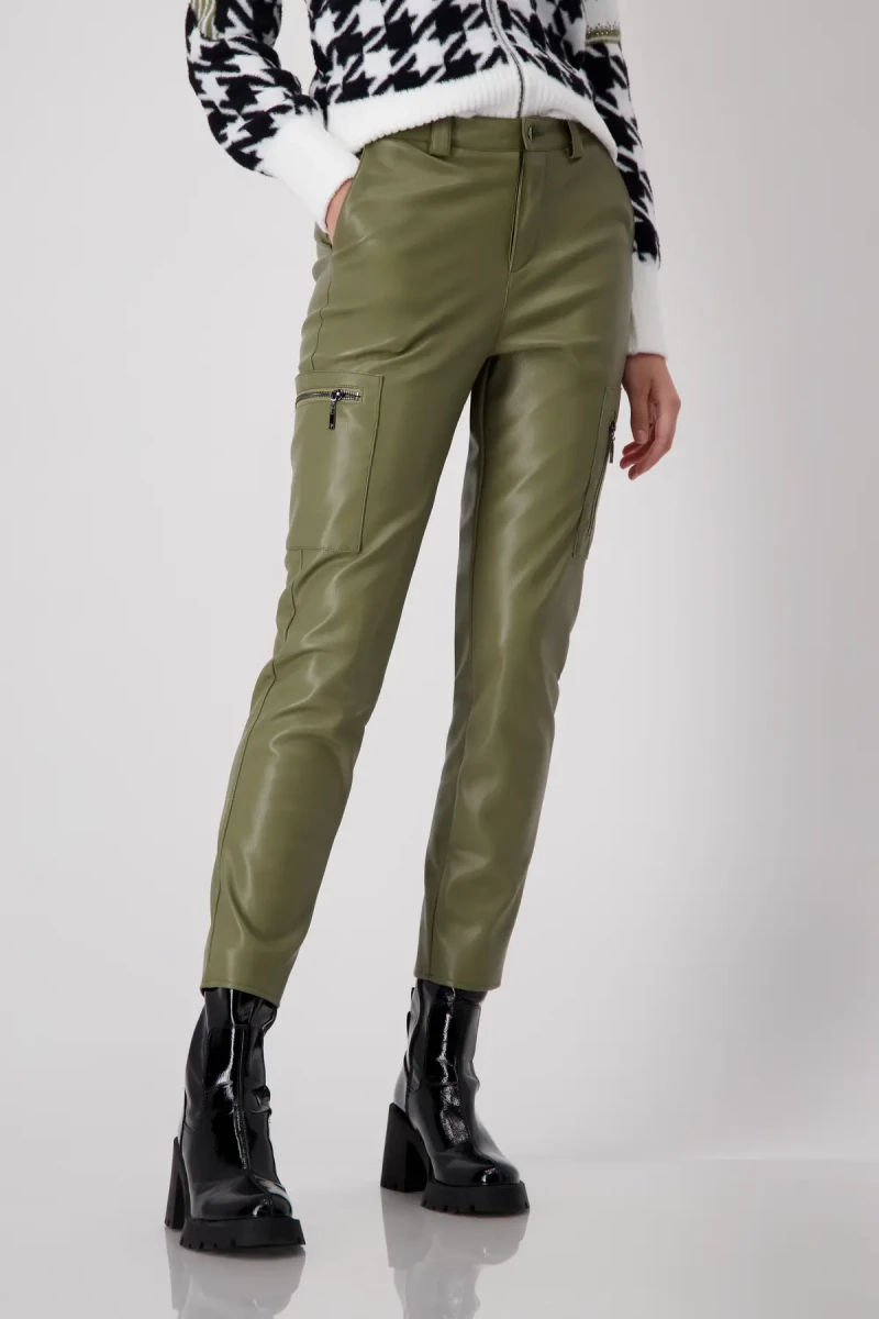 Monari Lederimitat Hose Neueste Mode