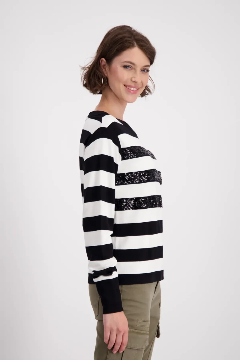 Monari Sweatshirt mit tonigen Pailletten Zeitlich begrenztes Angebot