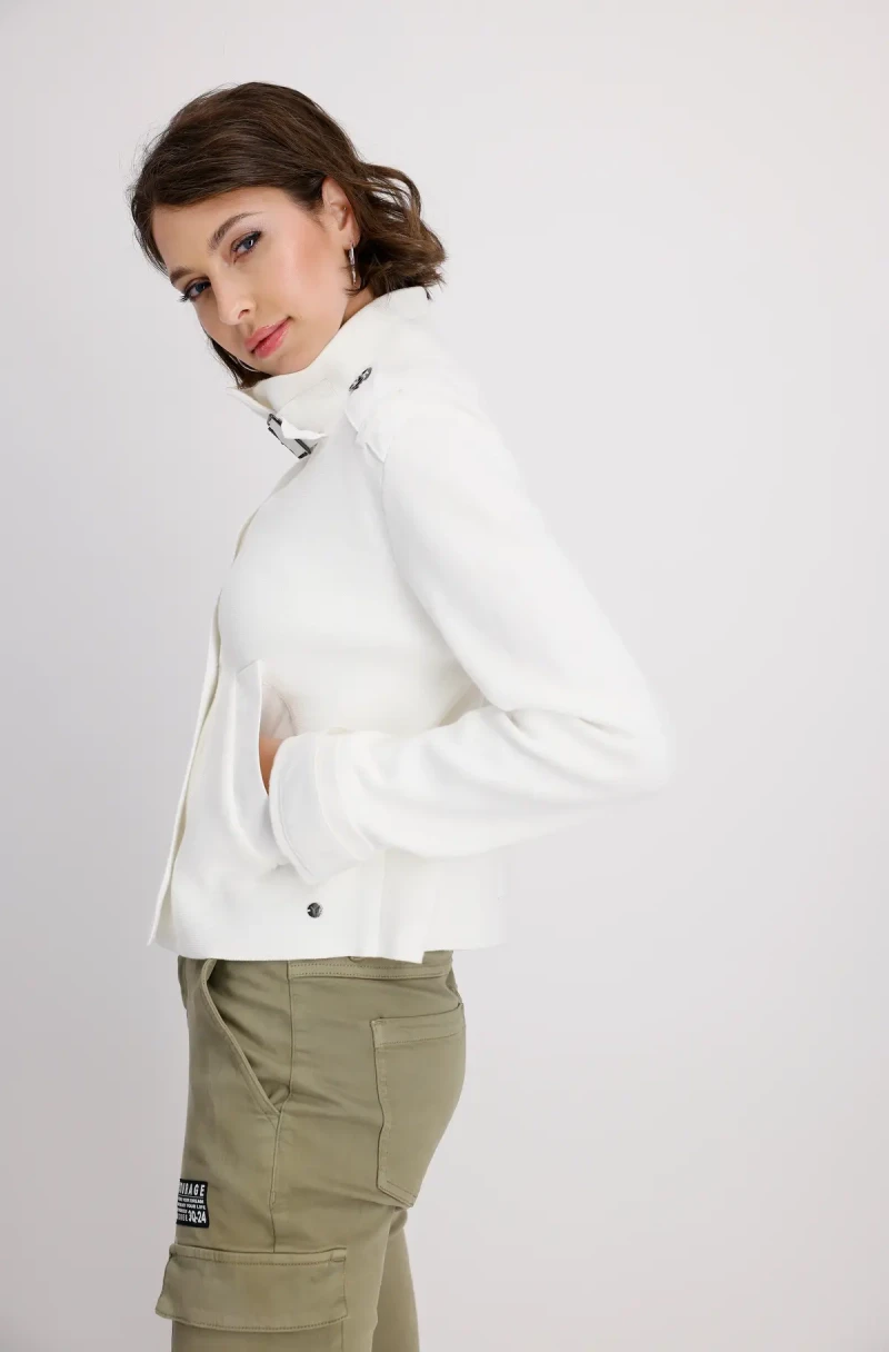Monari Kurze Trench Strickjacke Räumungsverkauf