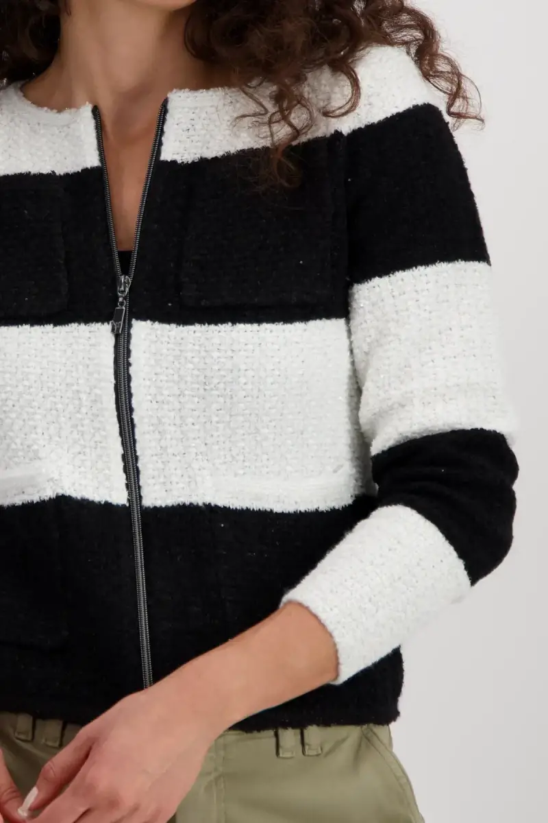 Monari Strickjacke mit Fransen Begrenzte Freigabe