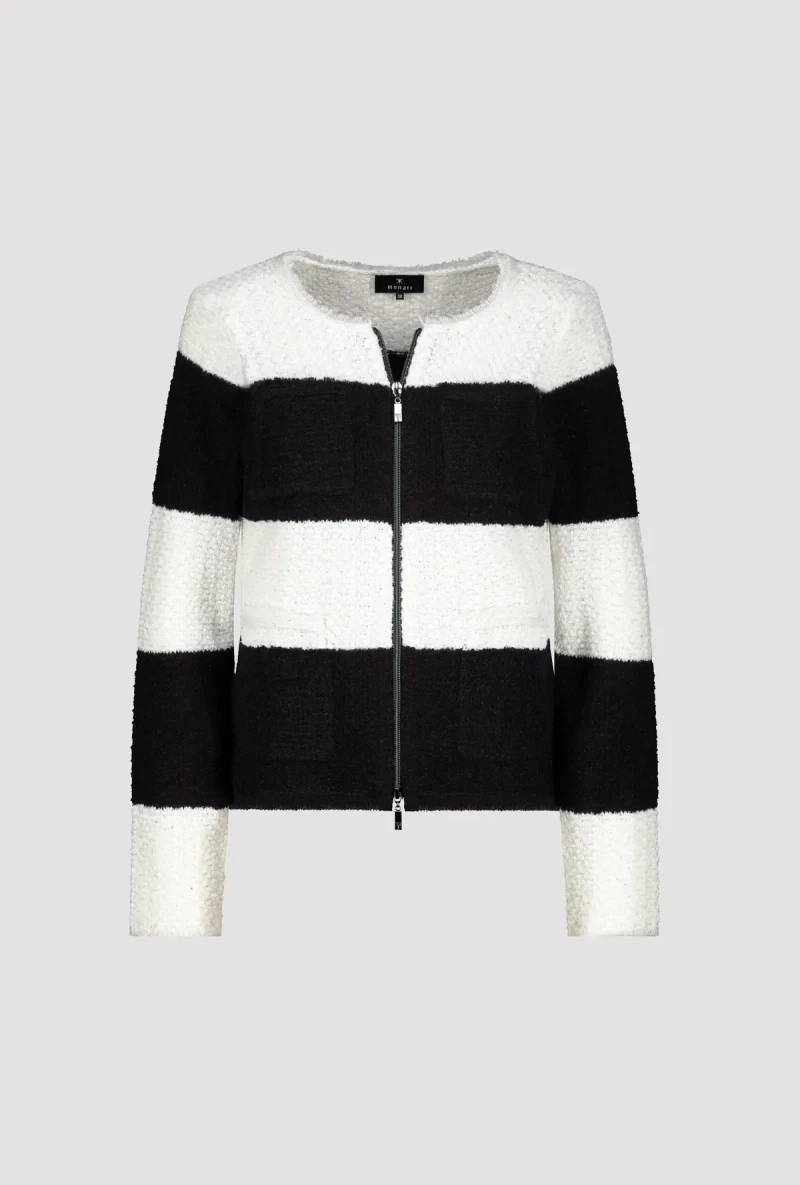 Monari Strickjacke mit Fransen Begrenzte Freigabe