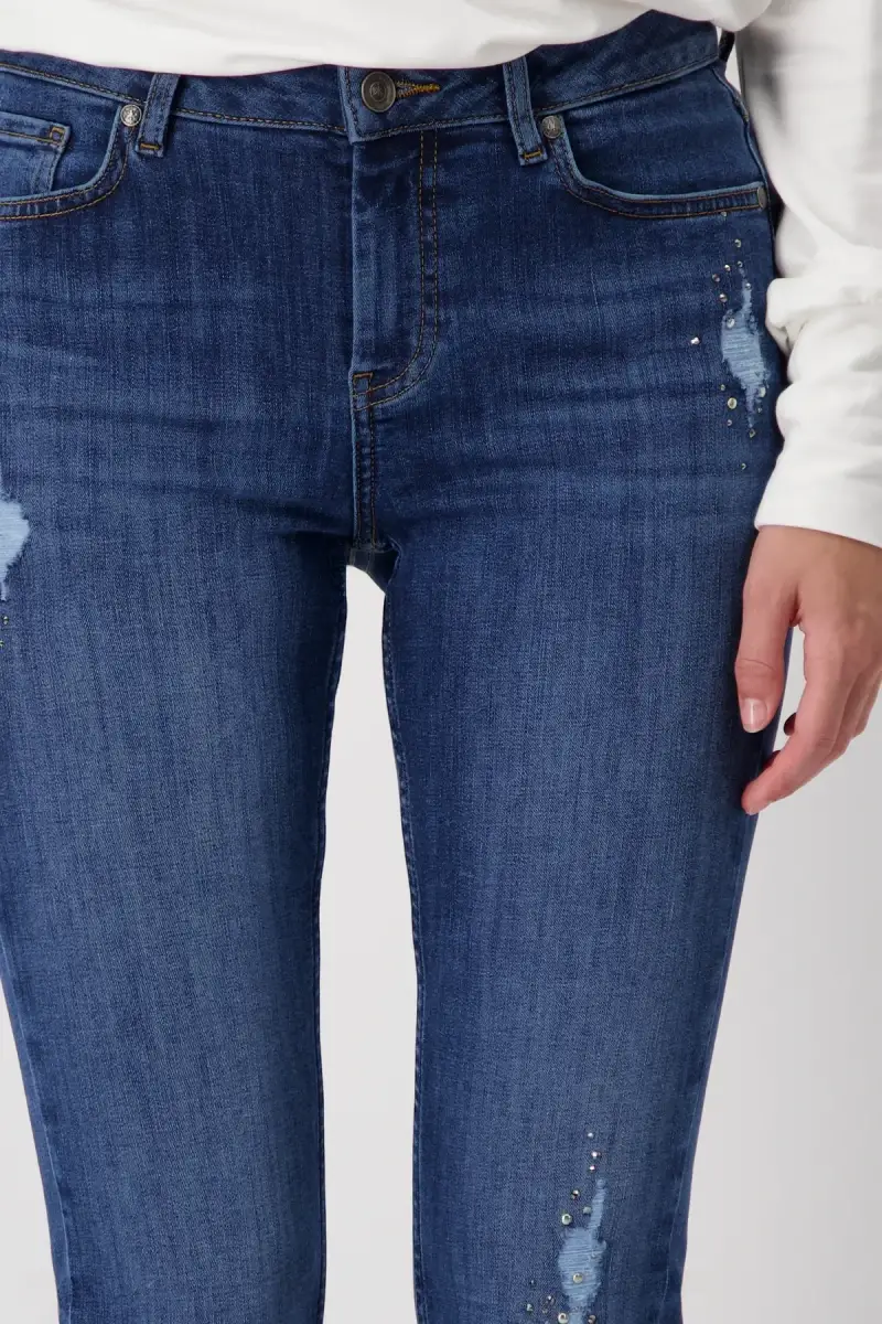 Monari Destroyed Jeans mit Strass Letzter Tag