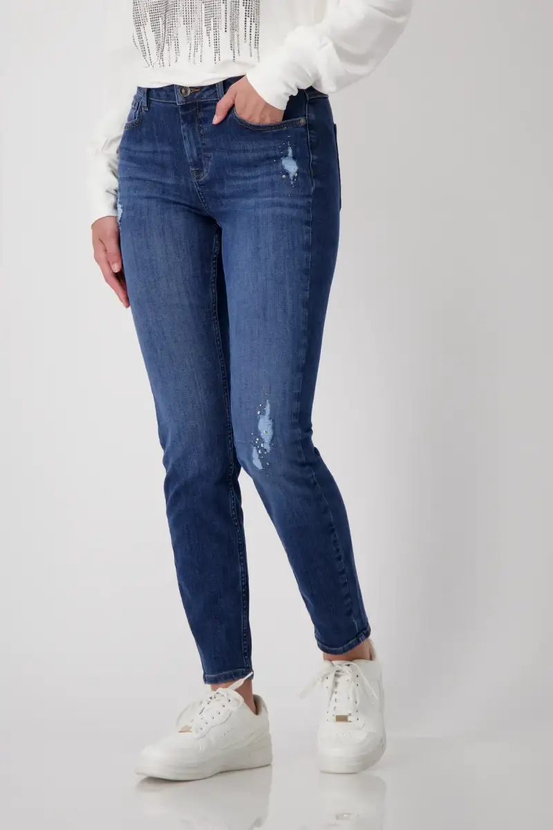 Monari Destroyed Jeans mit Strass Letzter Tag
