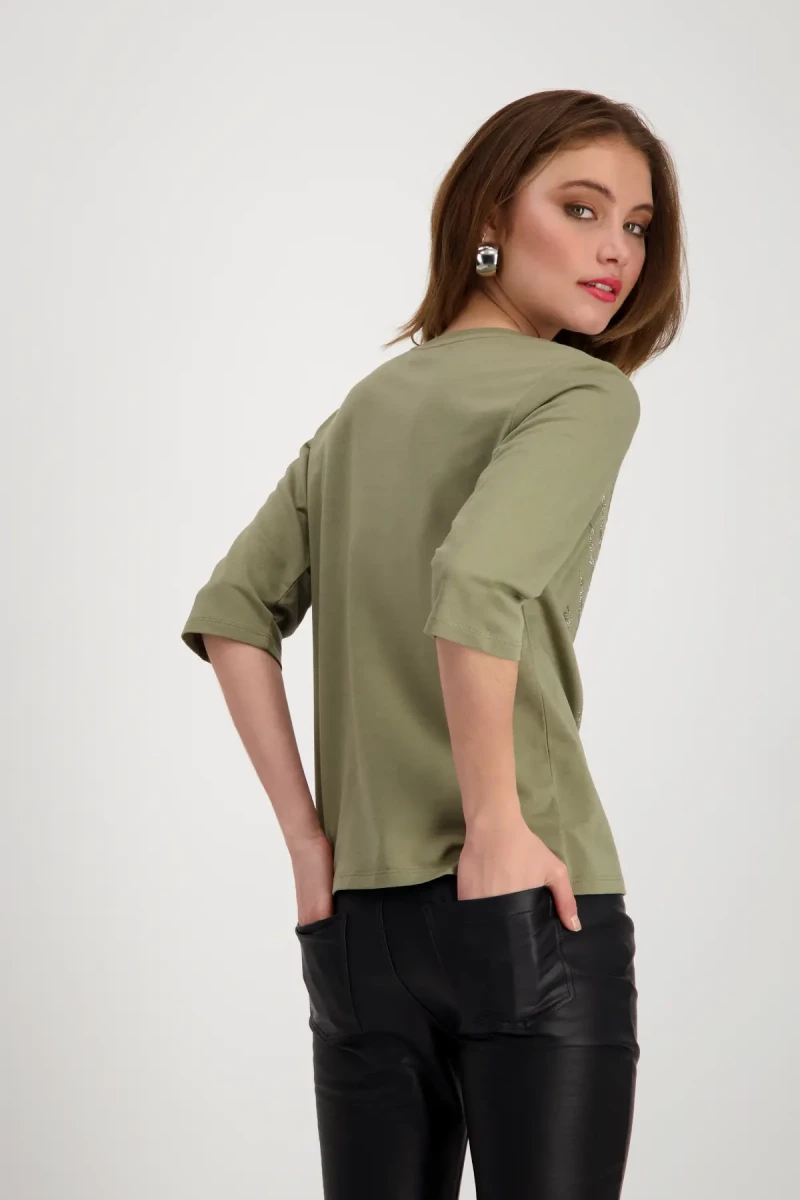 Monari Shirt mit Strass Schrift Zeitbegrenzte Promotion