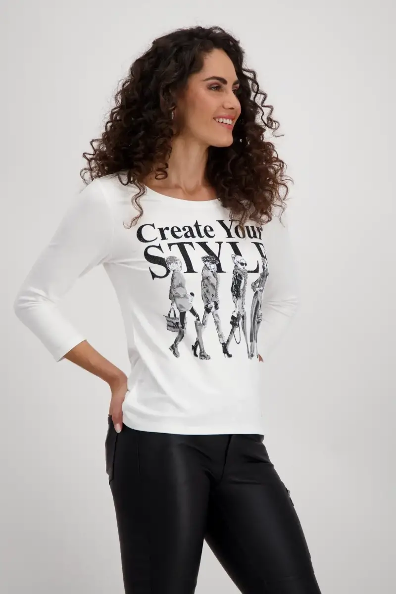 Monari Shirt mit Frauen Zeichnung Bis zu 60% Rabatt