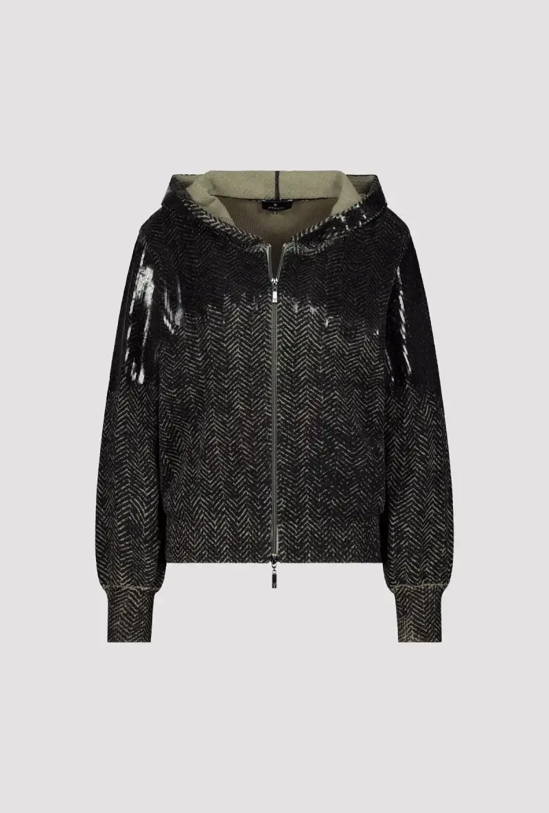 Monari Strickjacke mit Fischgratmuster und Pailletten Bis zu 65% Rabatt