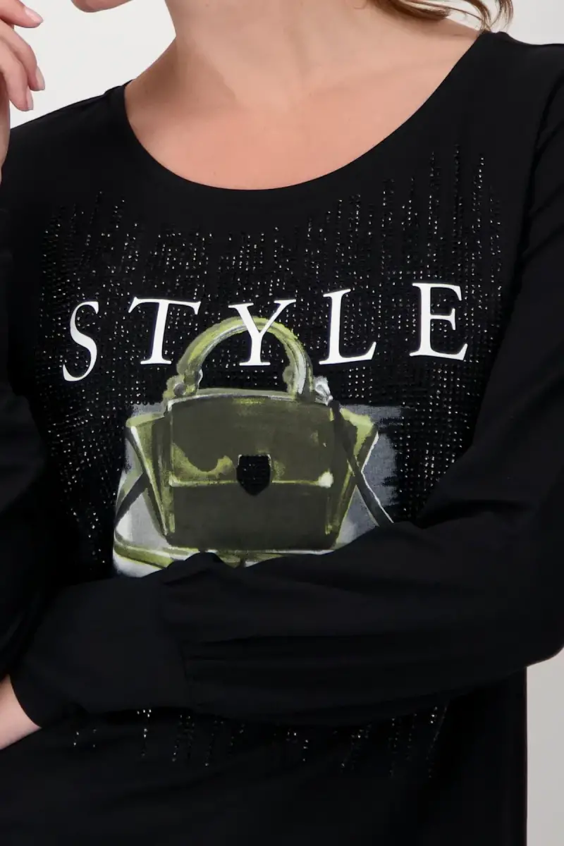 Monari Shirt mit Taschen Print Bis zu 55% Rabatt