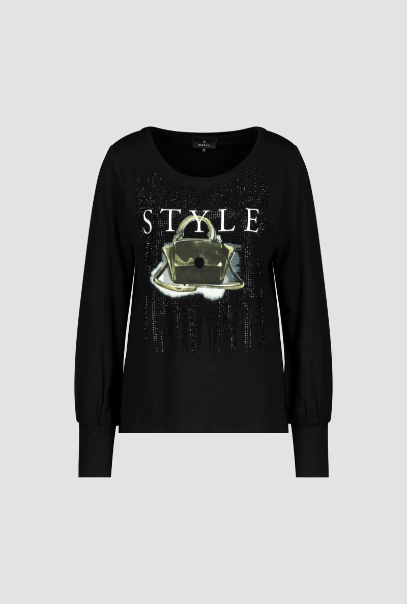 Monari Shirt mit Taschen Print Bis zu 55% Rabatt