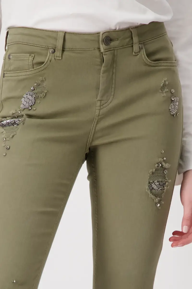 Monari Destroyed Jeans mit Schmuck Discount Store für neue Produkte