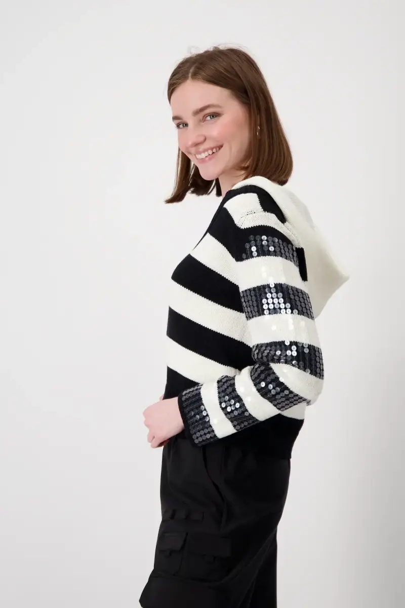 Monari Strickpullover mit Streifen Clearance-Verkauf