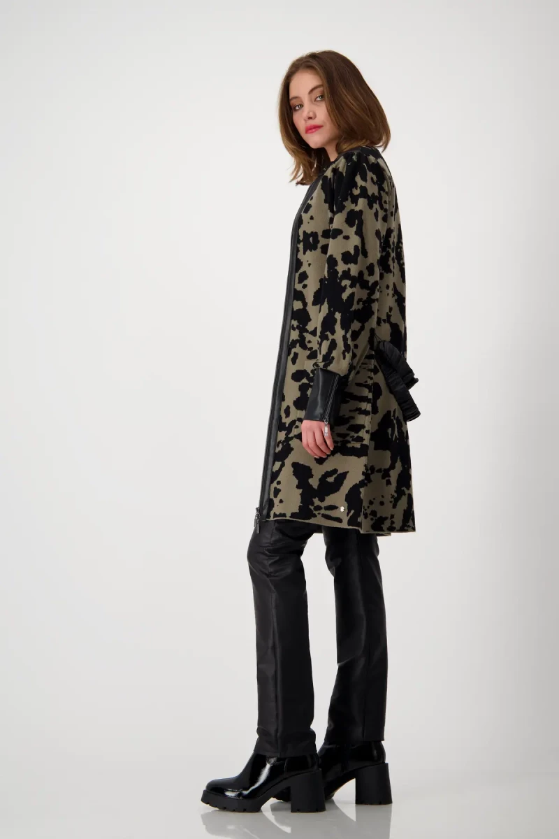 Monari Strickmantel mit Leo-Camouflage Muster Kostenloser Versand international
