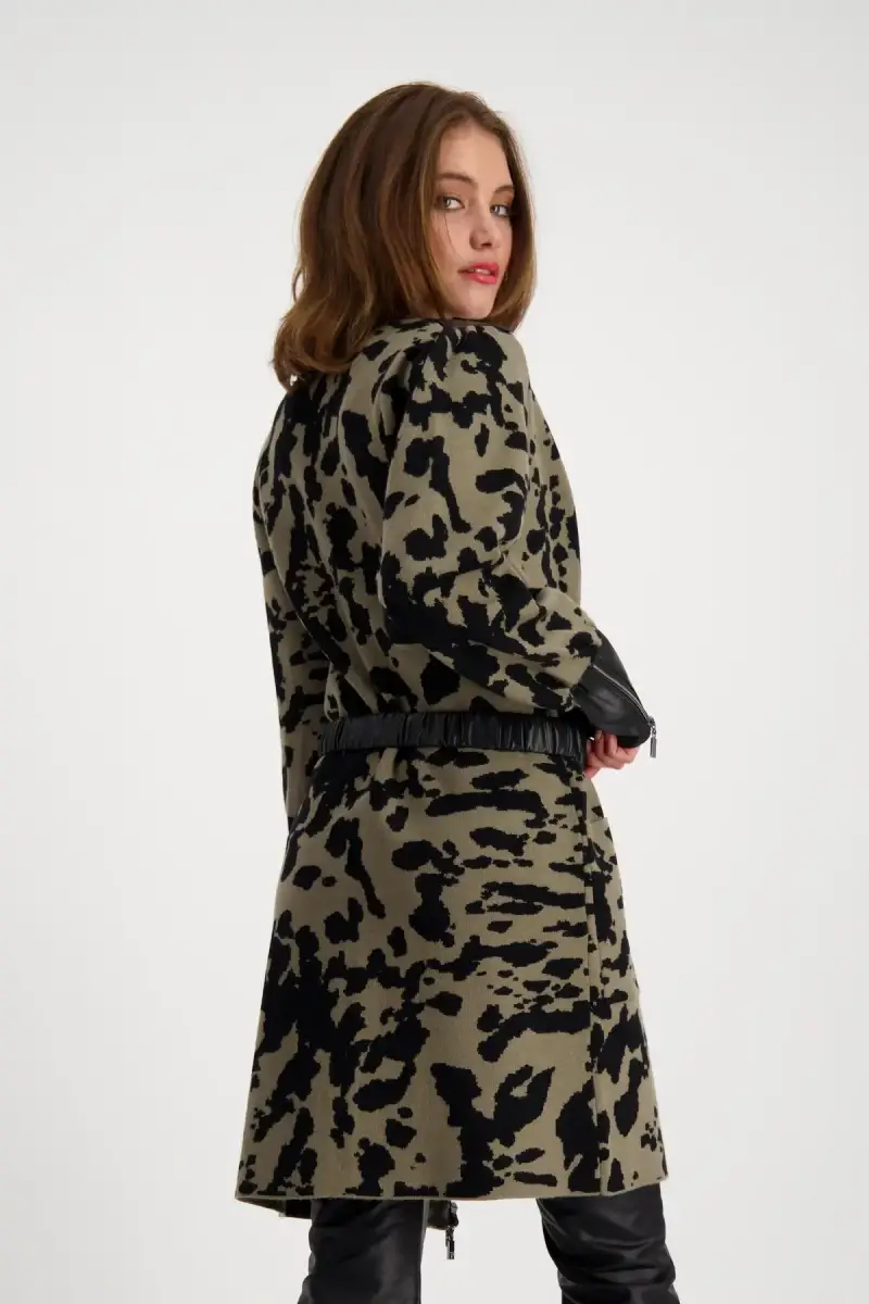 Monari Strickmantel mit Leo-Camouflage Muster Kostenloser Versand international