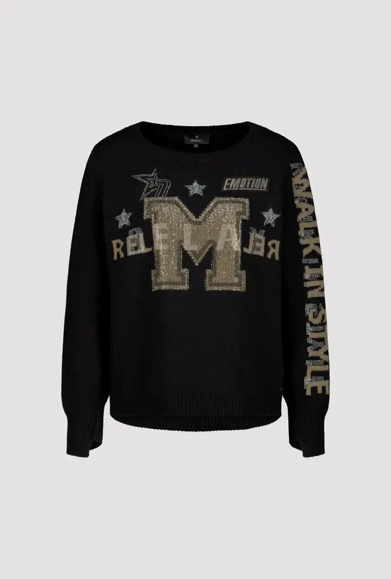 Monari Pullover mit Strass Fabrikladen