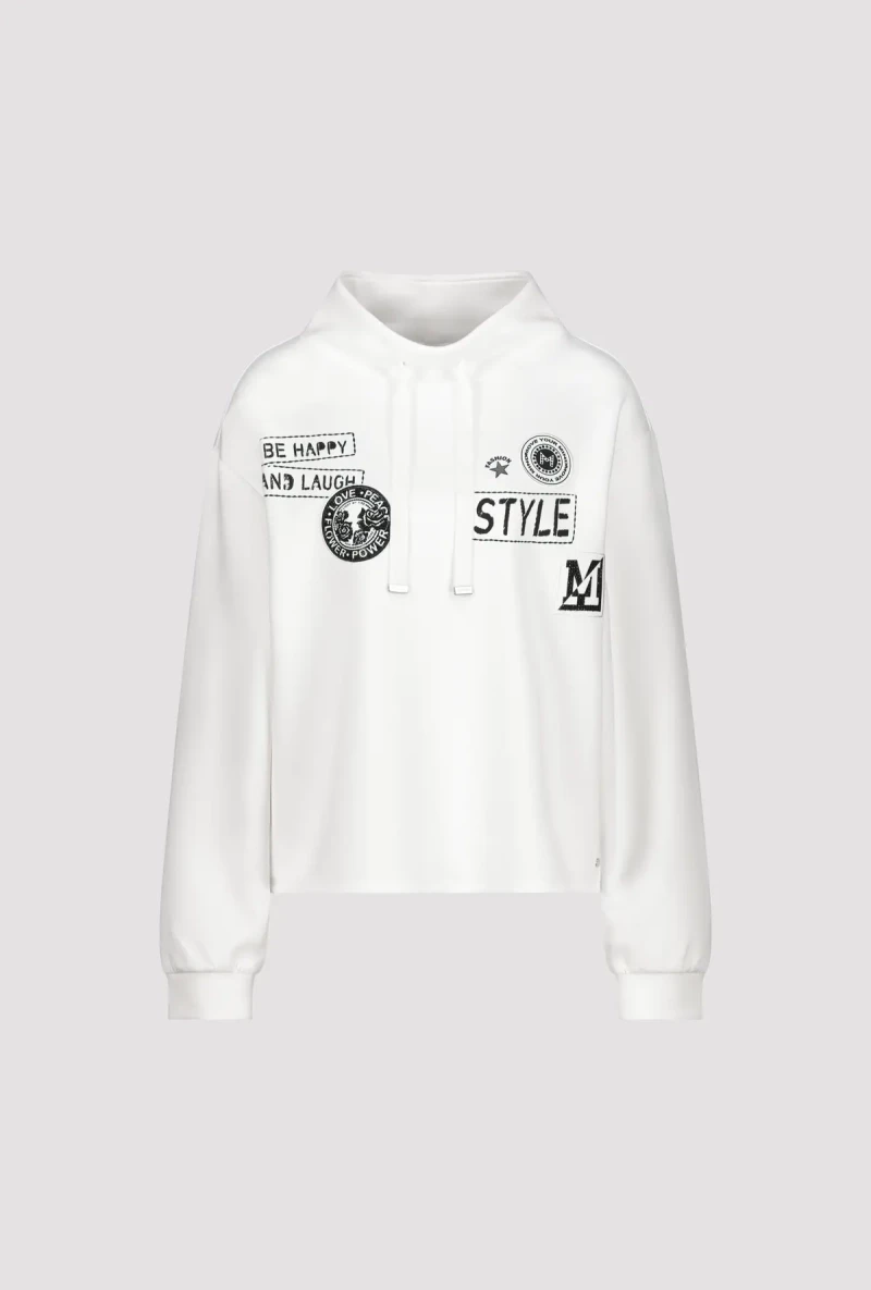 Monari Sweatshirt mit Patches und Strass Angebote
