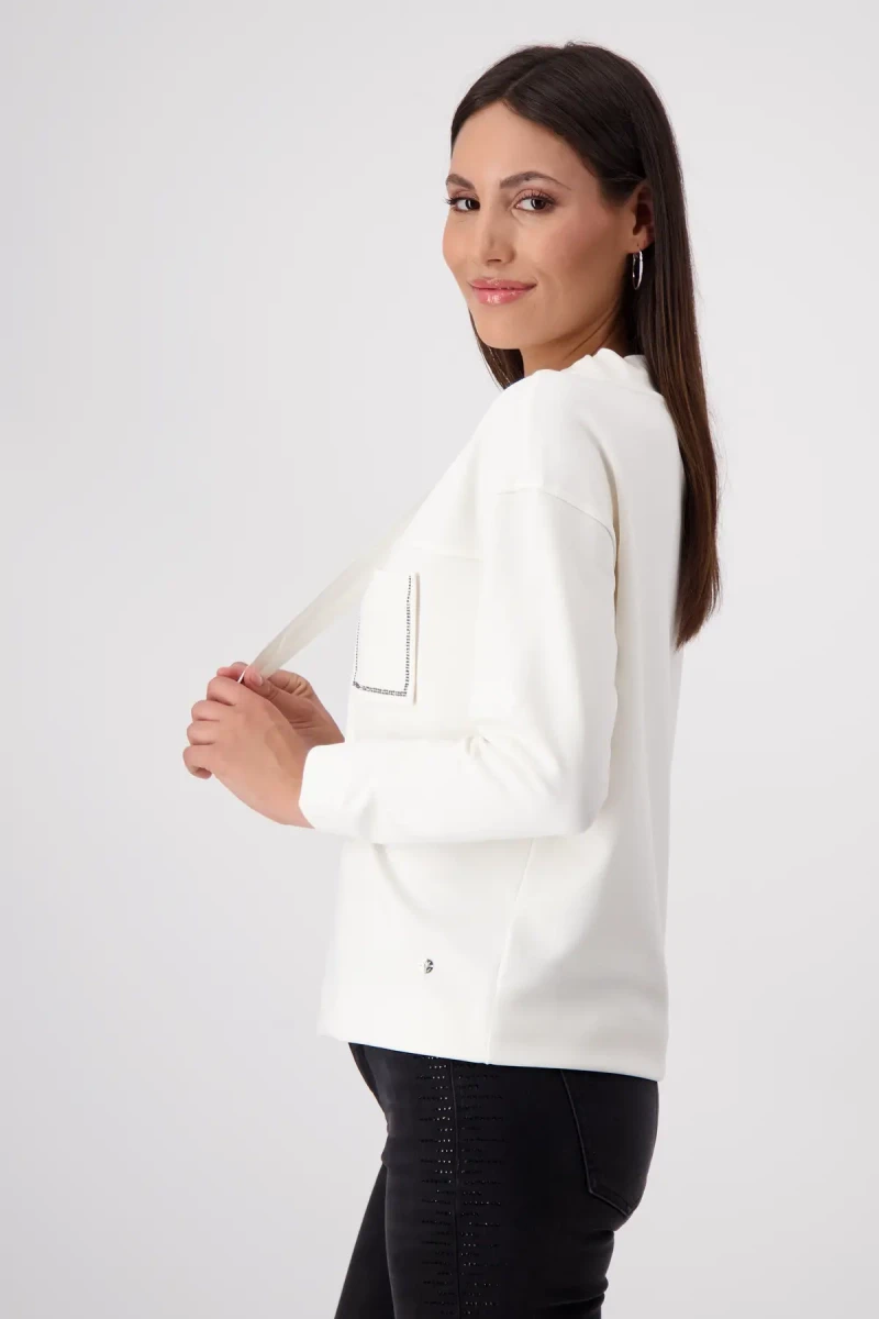 Monari Sweatshirt mit geschmückten Taschen Fabrikpreis