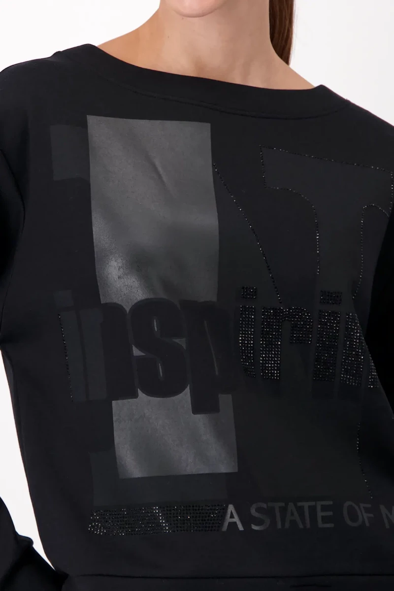 Monari Sweatshirt mit Schrift Sonderangebot