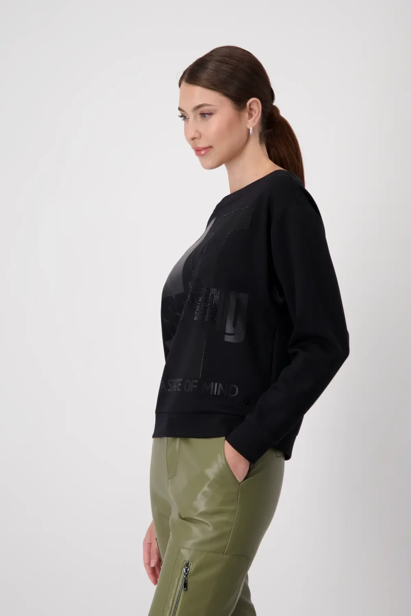 Monari Sweatshirt mit Schrift Sonderangebot