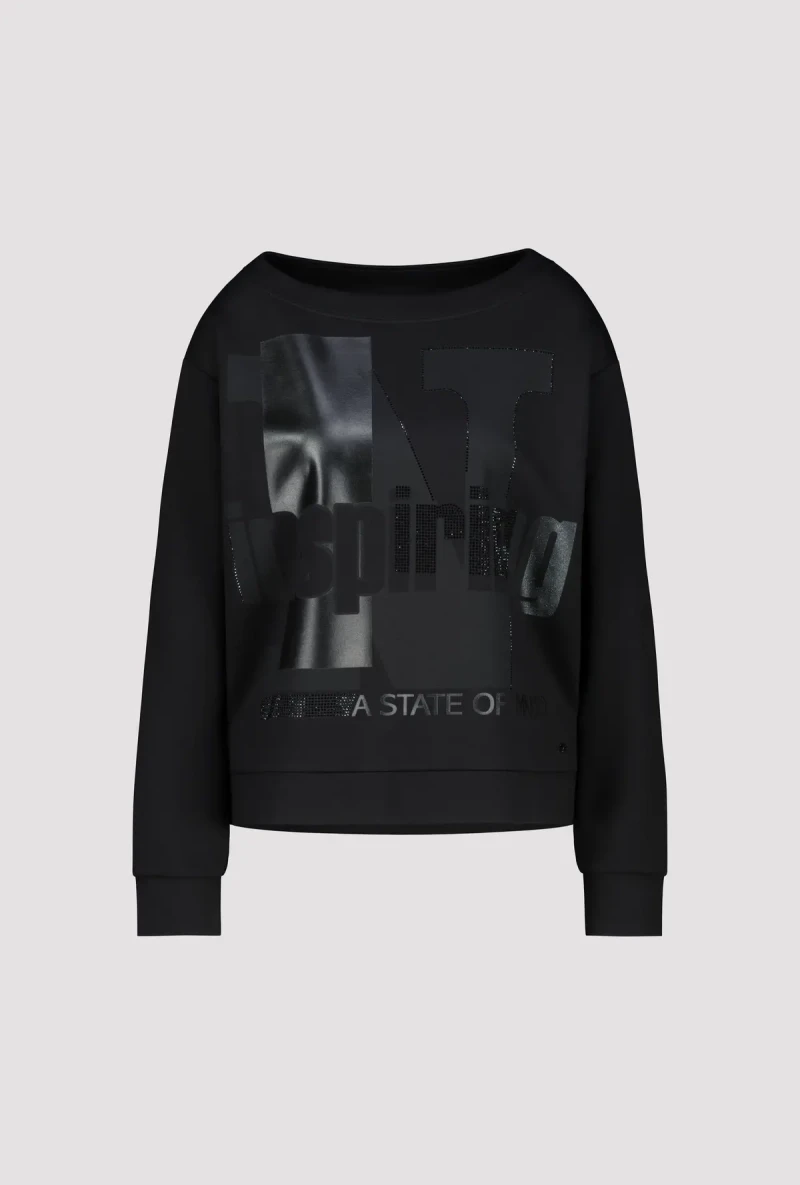 Monari Sweatshirt mit Schrift Sonderangebot
