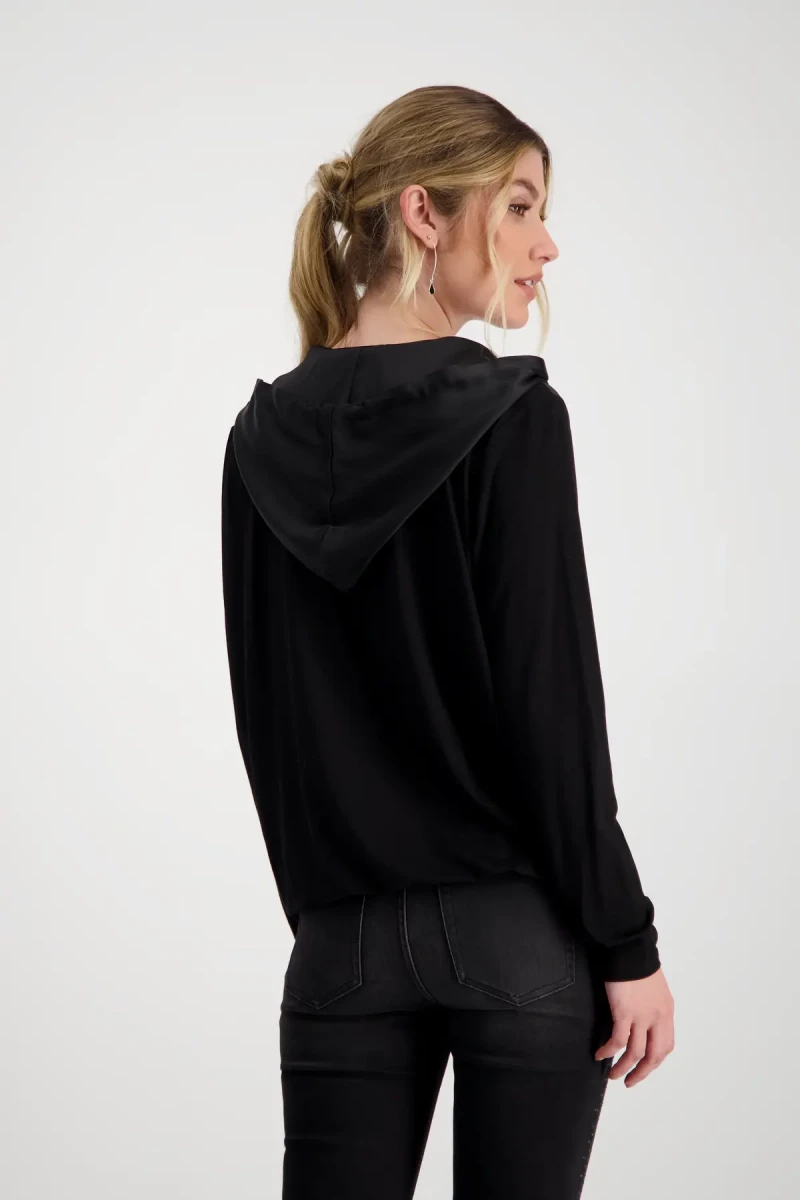 Monari Satin Blusenshirt mit Kapuze Flash Sale