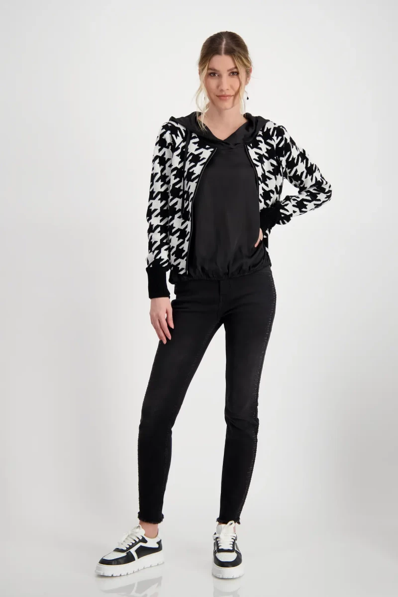 Monari Satin Blusenshirt mit Kapuze Flash Sale