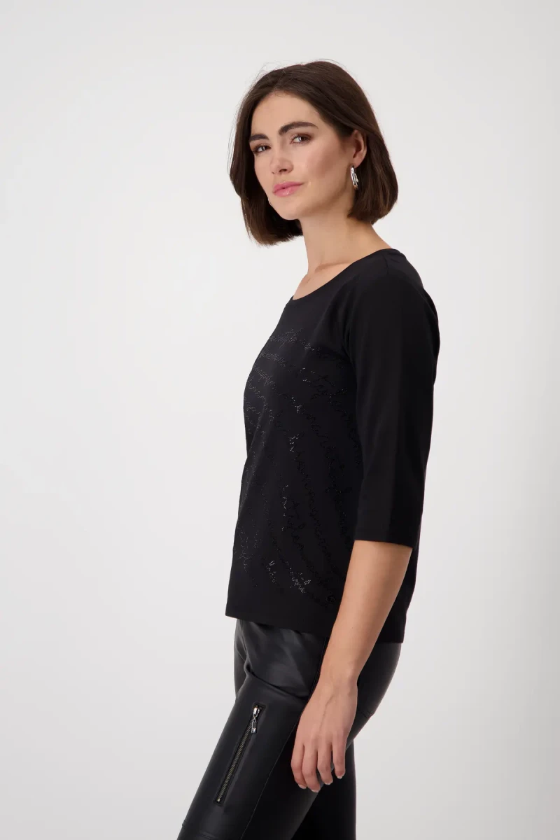 Monari Shirt mit Strass Schrift Valentinstagsangebot