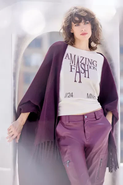 Monari Shirt mit Pailletten Schrift Große Rabatte