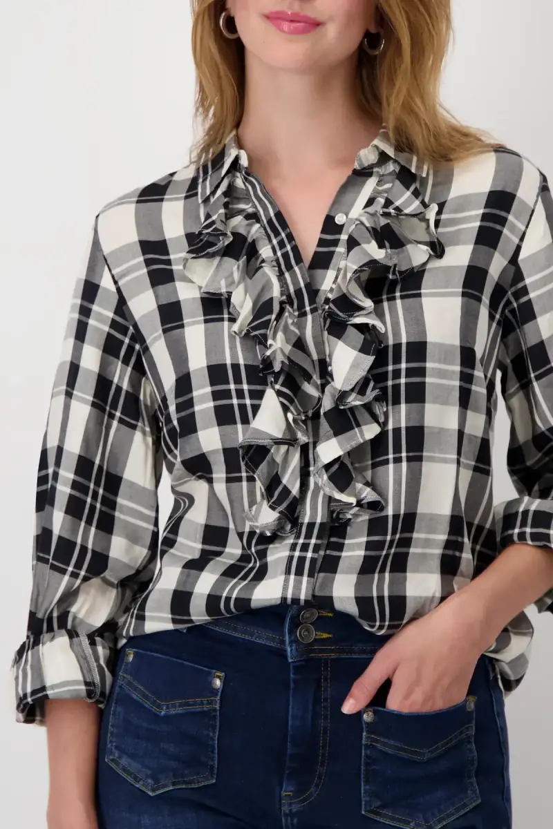 Monari Bluse mit Karomuster Saisonale Angebote