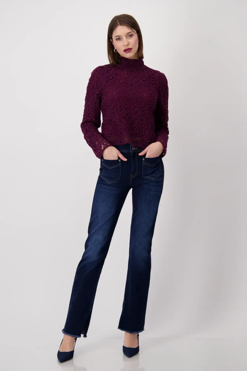 Monari Pullover mit Cornelly Häckelmuster VIP-Rabatte